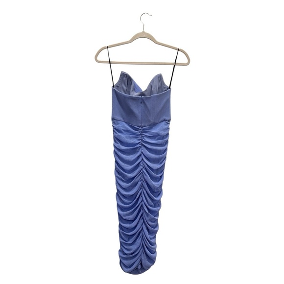 Michael Costello x REVOLVE India Midi Dress Corset Ruched Periwinkle Blue Sz XS - Picture 5 of 13